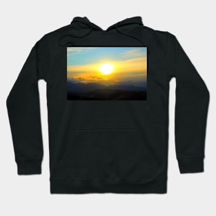 View in Force at golden hour sky and Sibillini mountains Hoodie